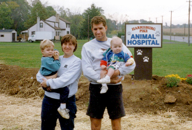 Dr. and Mrs. Pendleton with their two oldest children